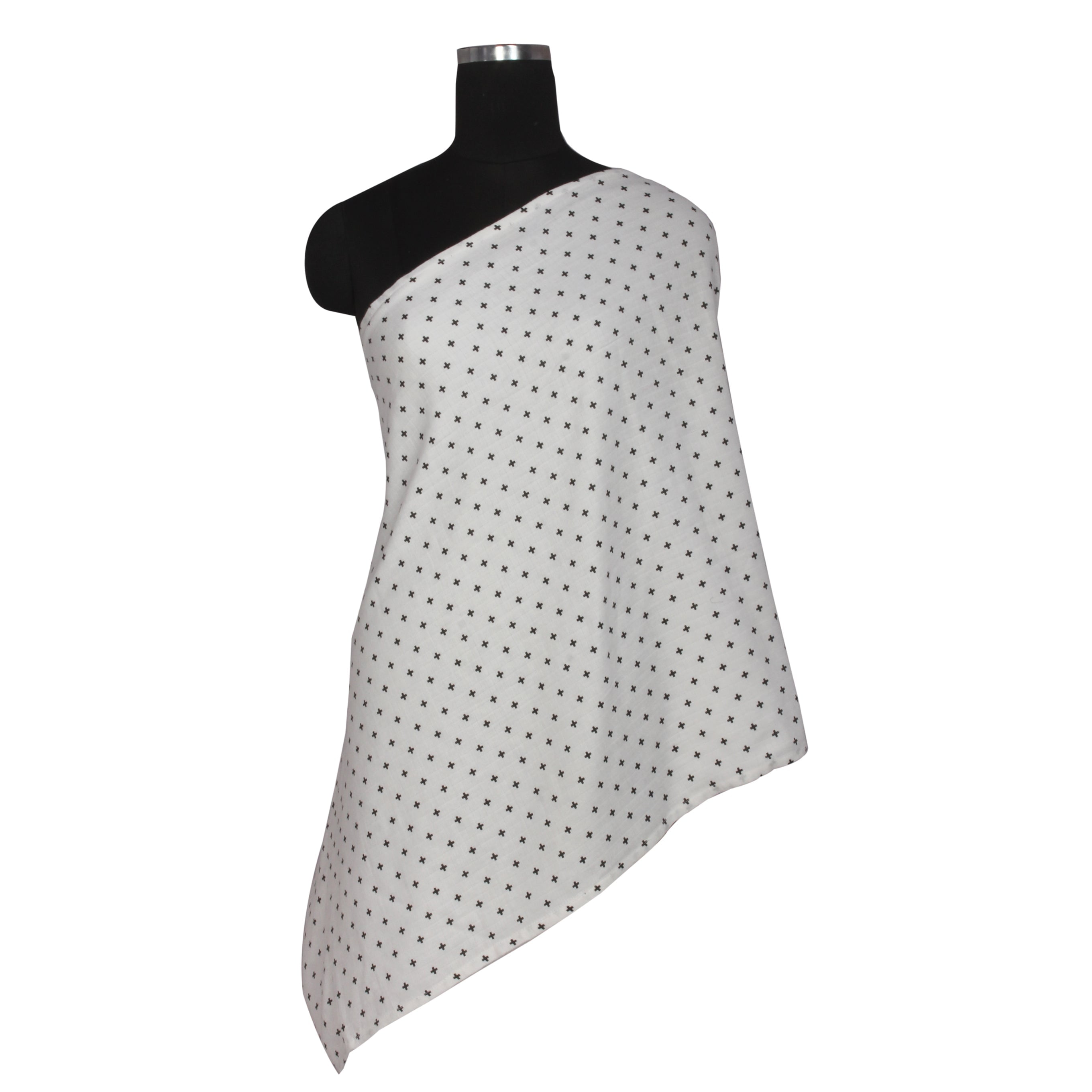 Plus Black Muslin Nursing Scarf
