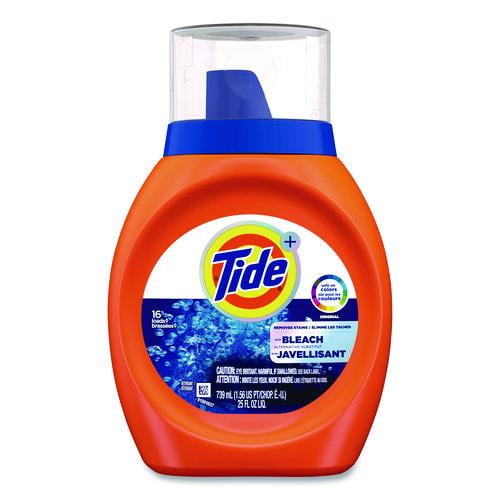 Plus Bleach Alternative Liquid Laundry Detergent, HE Compatible, 16 Loads, Original Scent, 25 oz Bot | Bundle of 2