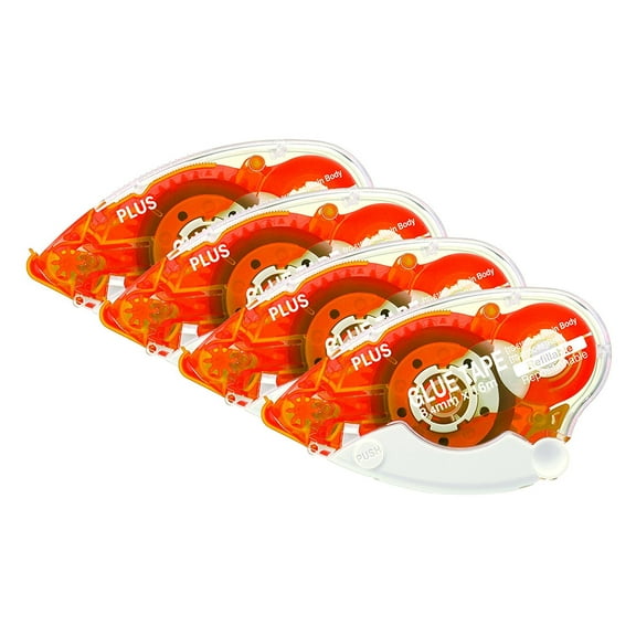 Plus Corporation Glue Tape Tg-610Bc-Re, Repositionable Adhesive, 4-Pack (60387)