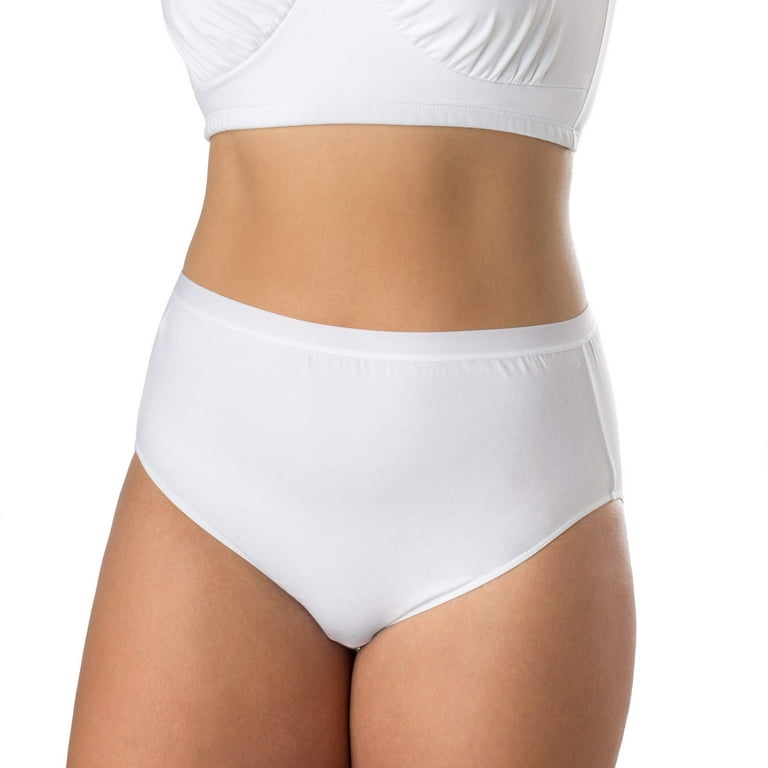 Cotton High-Cut Brief Plus Size Underwear White