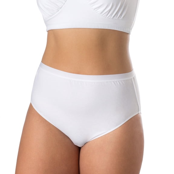 Plus Cotton Spandex High Cut Brief