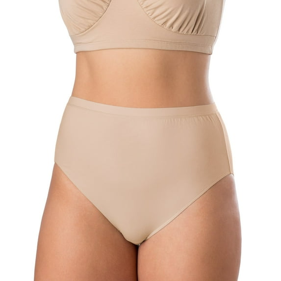 Plus Cotton Spandex High Cut Brief