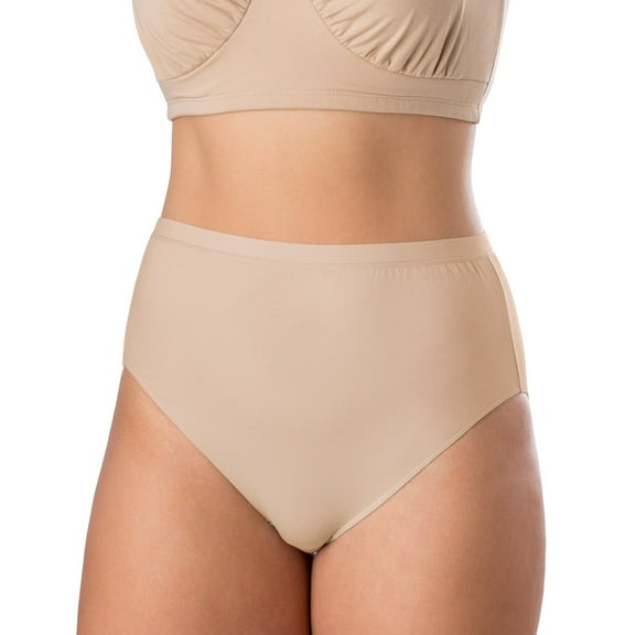 Plus Cotton Spandex High Cut Brief