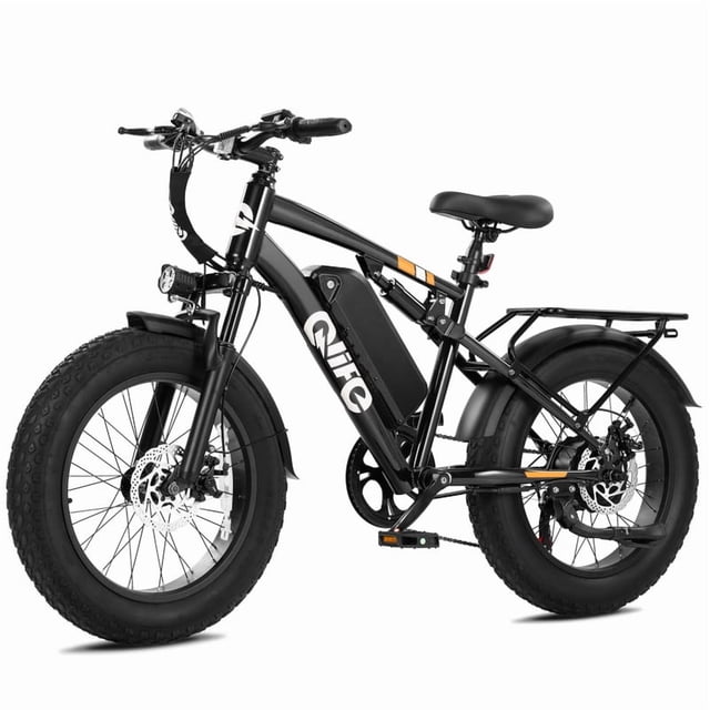 Removable Racking Labeling Qlife Racer Fat Tire 2.0 Electric Bike For Adults,Max 28MPH Mountain ...