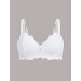 thumbnail image 1 of Plus Floral Lace Scallop Trim Underwire Bra Lingerie, 1 of 4