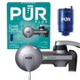 thumbnail image 1 of Plus Horizontal Faucet Mount Filtration System with 3-in-1 Lead Reducing Filter, Water Filter for Sink, Lasts 100 Gallons, Compatible with Sinks with External Aerators, Metallic Grey, 1 of 2