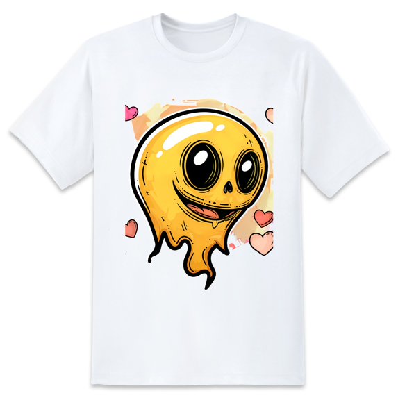 Plus Loose Men's T-Shirt TopGhost (4) Graphic Tees Crew Neck Short Sleeves Casual Summer Sports Best Oversize Tee XS-5XL