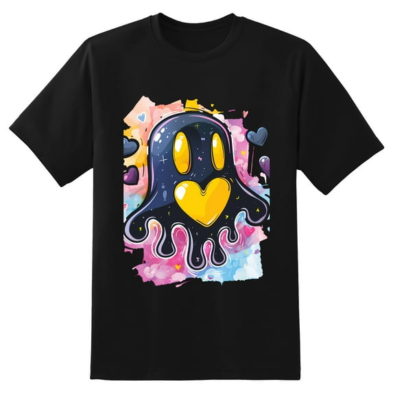 Plus Loose Men's T-Shirt TopGhost (5) Graphic Tees Crew Neck Short Sleeves Casual Summer Sports Best Oversize Tee XS-5XL