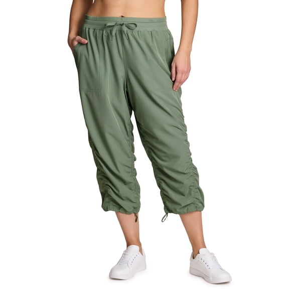 RBX Active Women's Plus Size Lightweight Woven Capri Pant With Pockets