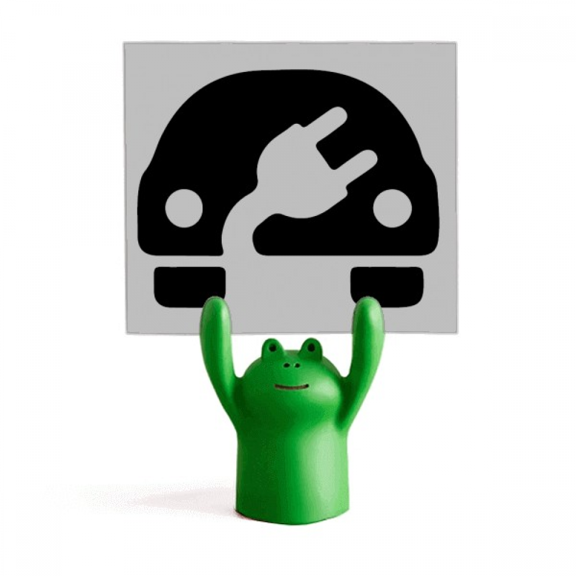 Plus Minus Sign Energy Vehicles Protect Environment Memo Holder Cartoon Animal Frog Stand Decoration