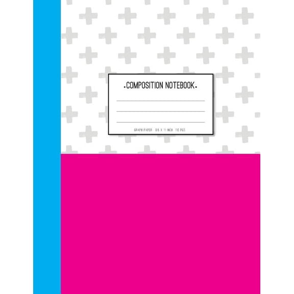 Plus Or Red Cross Symbol in Gray Tone - Graph Paper Notebook: Notebook For School, Composition Notebook,8.15 x 11 Inch,110 page (Paperback)
