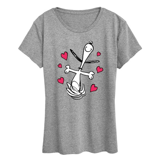 Peanuts - Snoopy Dancing Hearts - Women's Short Sleeve Graphic T-Shirt