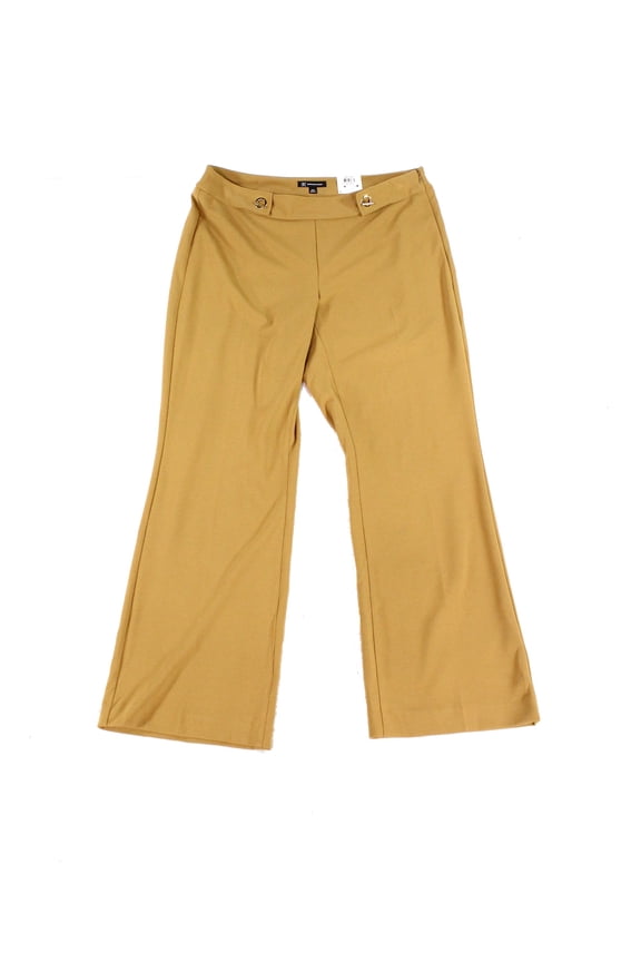 Plus Petite Plus Size Grommet Detail Wide Leg Pants Sulty Nut 22