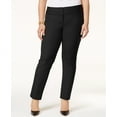 thumbnail image 1 of Plus & Petite Plus Size Slim Tummy-Control Pants Deep Black 20W, 1 of 1