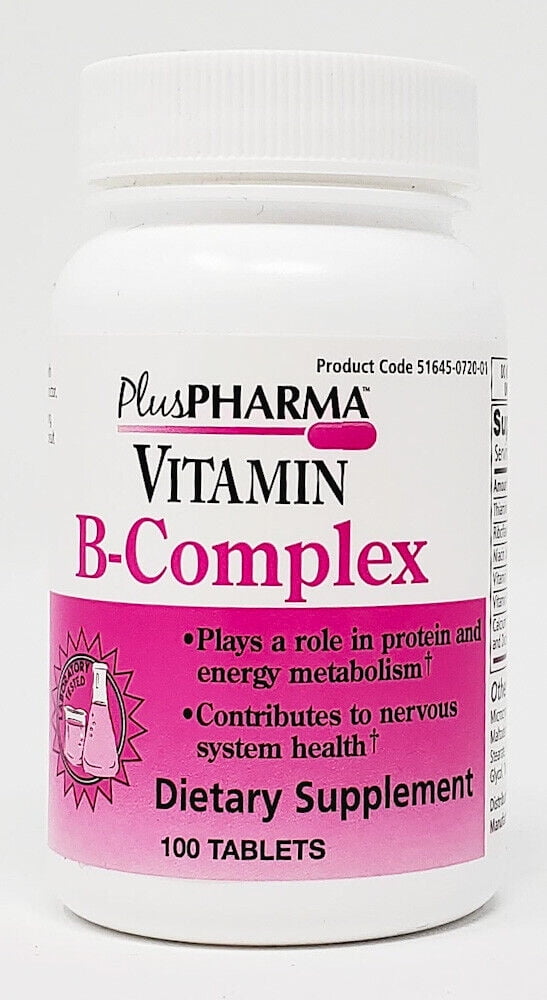Plus Pharma Vitamin B Complex, 100 Tabs