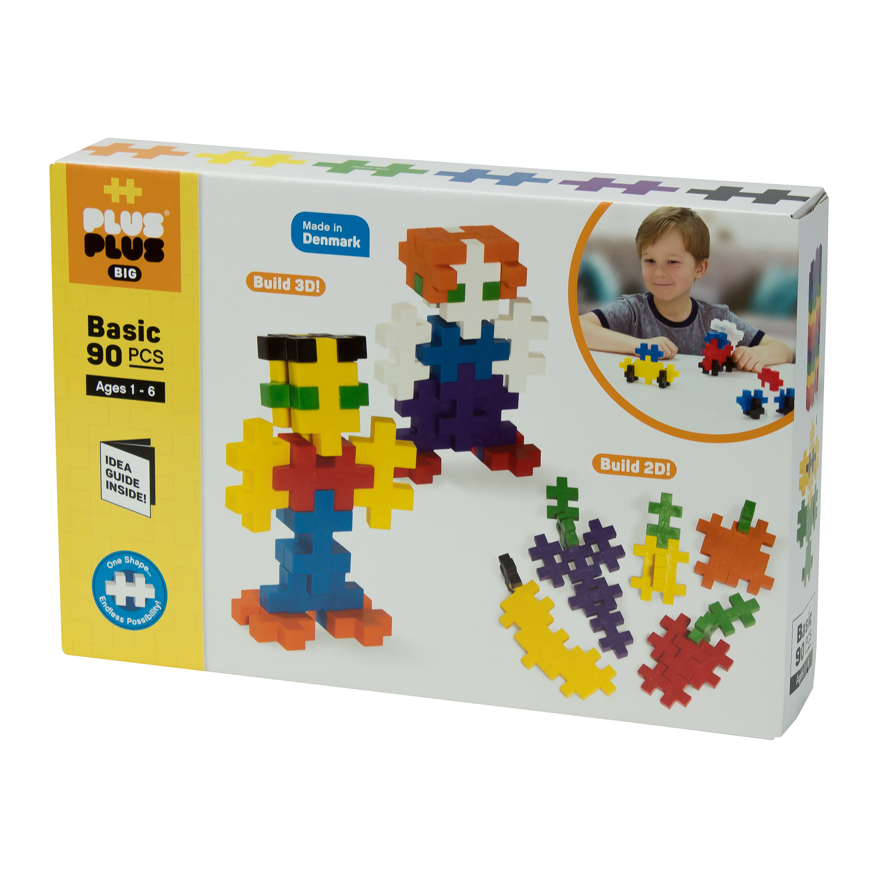 Plus-Plus BIG Basic Mix - 150 Pezzi Gioco Di Costruzione 3D Per Bambini 1-6 Anni, Mattoncini Grandi