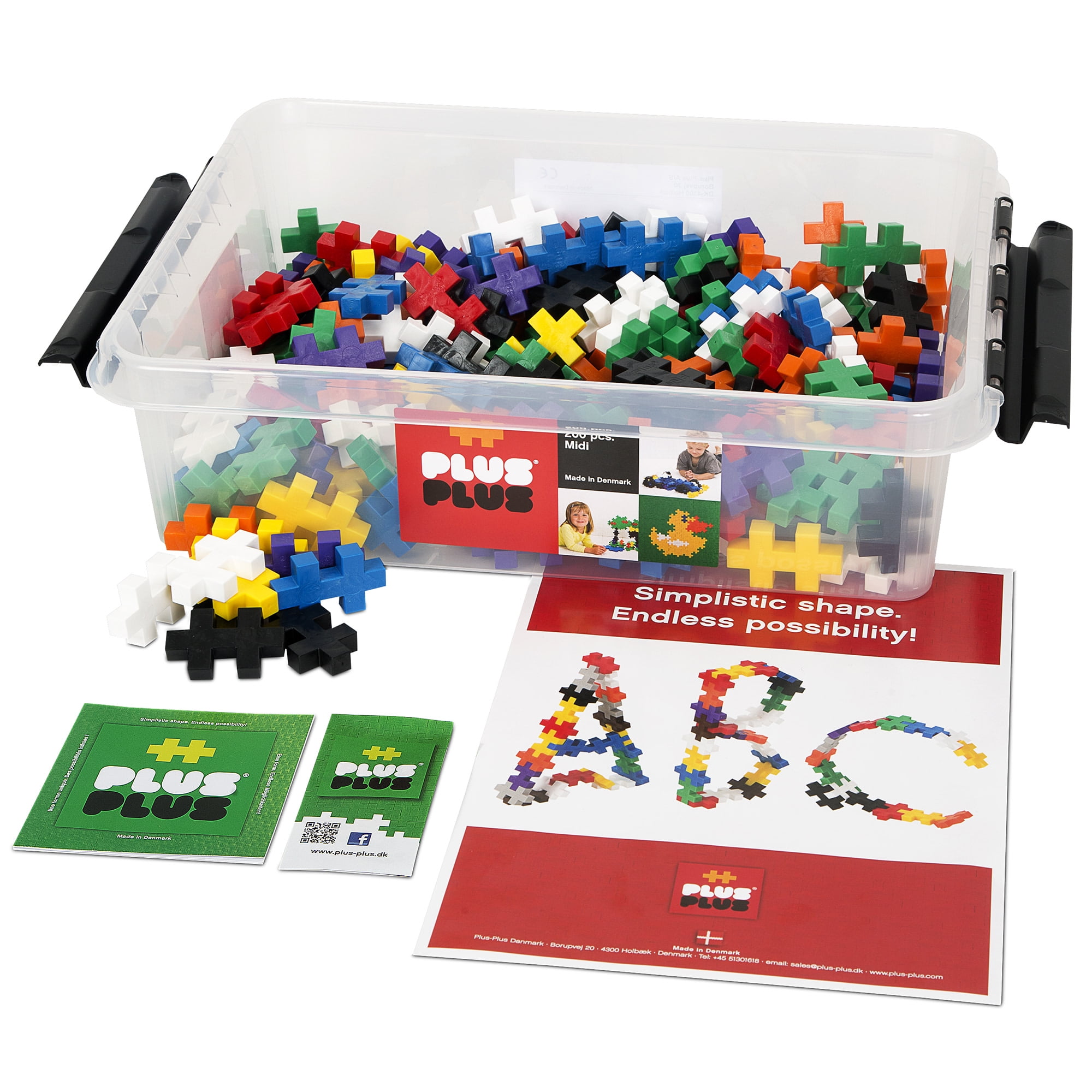 Plus-Plus Multicolor Large Building Blocks Set, 200 Pieces