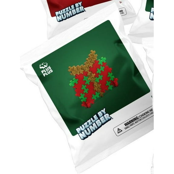 Plus Plus Holiday Puzzle By Number Great Stocking Stuffer - Christmas Present