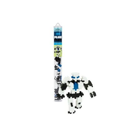 Plus-Plus - Instructed Play Building Set Mini Maker - 70 pc Robot Tube - Construction Building STEM | STEAM Toy, Interlocking Mini Puzzle Blocks for Kids