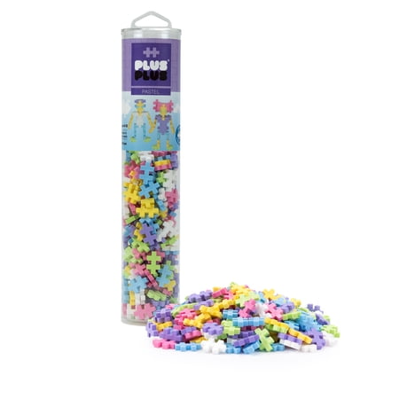 Plus-Plus - Open Play Building Set - 240 pc Pastel Mix Tube - Construction Building STEM | STEAM Toy, Interlocking Mini Puzzle Blocks for Kids