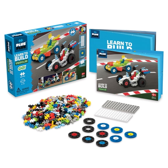 Plus-Plus Learn to Build Vehicles - STEM Building Set - GO! Vehicles