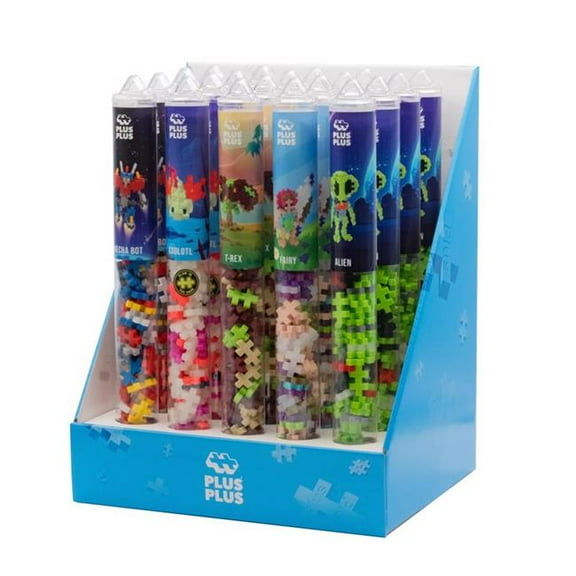 Plus-Plus 9100589 Polyethylene Tube Building Toys, Assorted Color - 20 Piece - Pack of 20