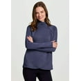 thumbnail image 1 of RBX Active Women's Plus Size Zip Mock Neck Fleece Pullover Sweatshirt With Pockets, 1 of 10