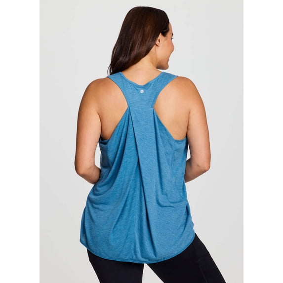 RBX Active Plus Size Women's Twist Back Soft Relaxed Tank Top Tunic