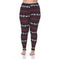 thumbnail image 1 of Plus Printed Leggings, Black & Red - One Size, 1 of 1