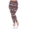 thumbnail image 1 of Plus Printed Leggings, Brown & Multi - One Size, 1 of 1