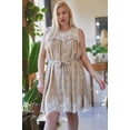 thumbnail image 1 of Plus Printed Round Neck Sleeveless Mini Dress, 1 of 6