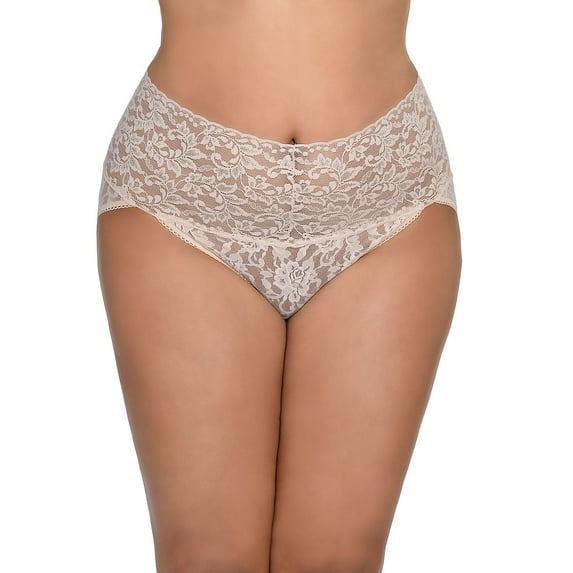 Plus Retro Lace V-Kini Panty