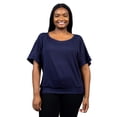 thumbnail image 1 of Plus Size Short Sleeve Dolman Style Top, 1 of 10
