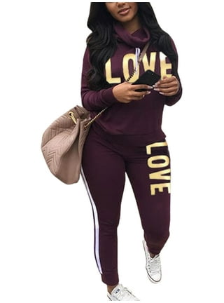2-Piece Hoodies Set Solid Color Pullover Sweatshirt & Sweatpants Thick  Tracksuit Women's Clothing for Casual Sports Loose Fit Baggy Pants Long  Sleeves