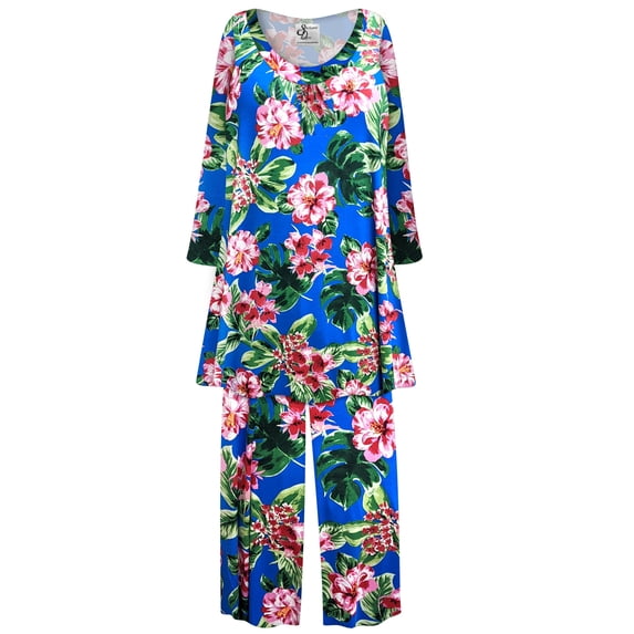 Plus Size 2x Nightgowns for Women Sleepshirt Long Sleeve Pajama Soft Sleep Dress Pink Magnolia Garden Print Loungewear