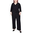 thumbnail image 1 of Plus Size 3/4 Sleeve Belted Jumpsuit, 1 of 3