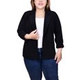 thumbnail image 1 of Plus Size 3/4 Sleeve Knit Ottoman Jacket, 1 of 3