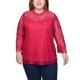 thumbnail image 1 of Plus Size 3/4 Sleeve Lace Blouse, 1 of 3