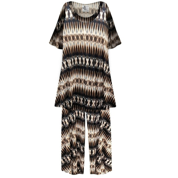 Plus Size 3x Nightgowns for Women Sleepshirt Short Sleeve Pajama Soft Sleep Dress Geo Sand Dune Print Loungewear