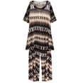 thumbnail image 1 of Plus Size 3x Tall Nightgowns for Women Sleepshirt Short Sleeve Pajama Soft Sleep Dress Geo Sand Dune Print Loungewear, 1 of 4