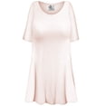 thumbnail image 1 of Plus Size 3x Tall Womens Short Sleeve Rosé Sparkling Tunic Tops Casual Loose Fitting Flowy Shirts Blouses, 1 of 4