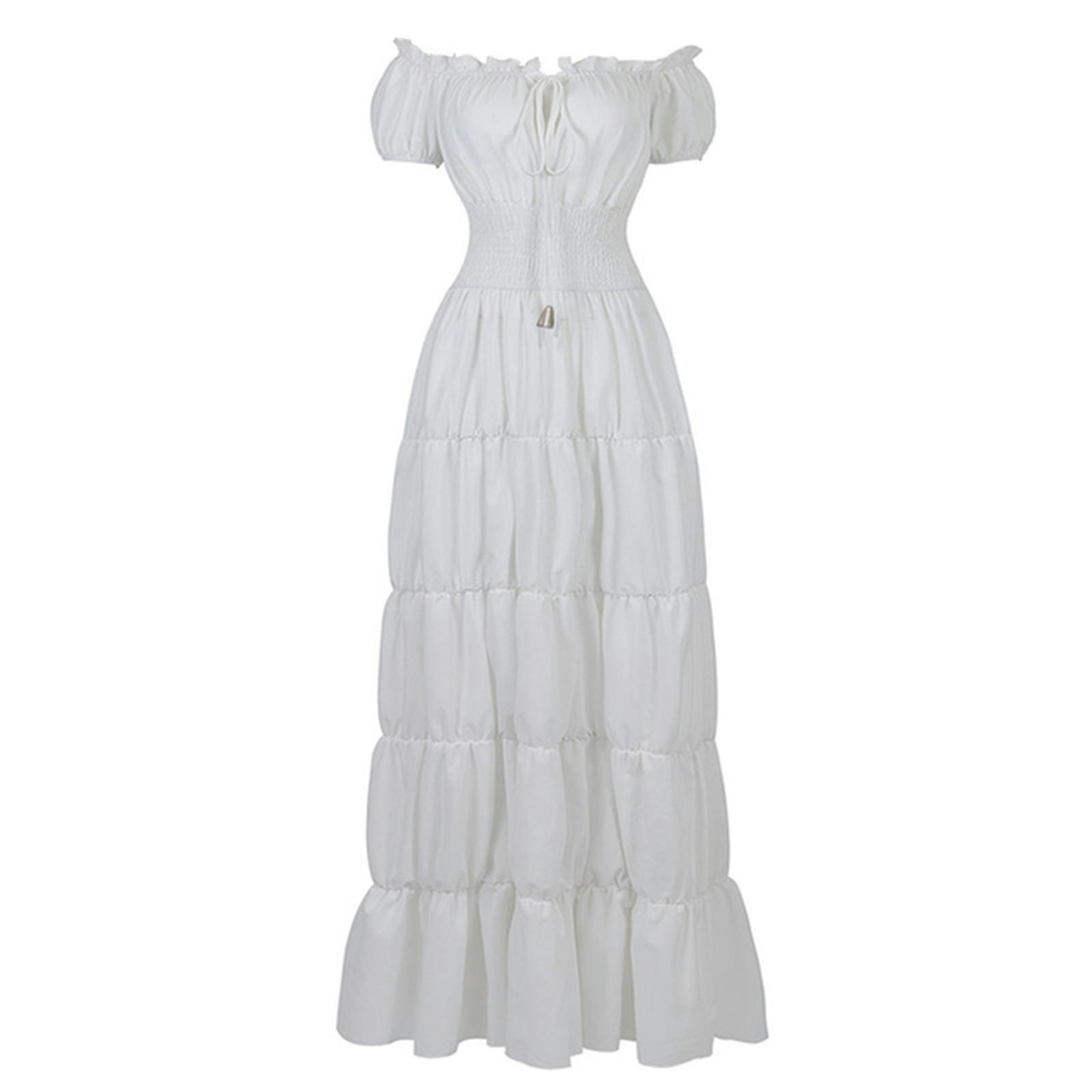 Plus Size 5XL Vintage Black Gothic Dress Women's Cosplay Halloween