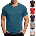 thumbnail image 1 of Plus Size 5Xl Men's Athletic Shirt Quick Dry T Shirts Gym Workout Short Sleeve Lightweight Breathable Tees Performance Running Shirts, 1 of 8