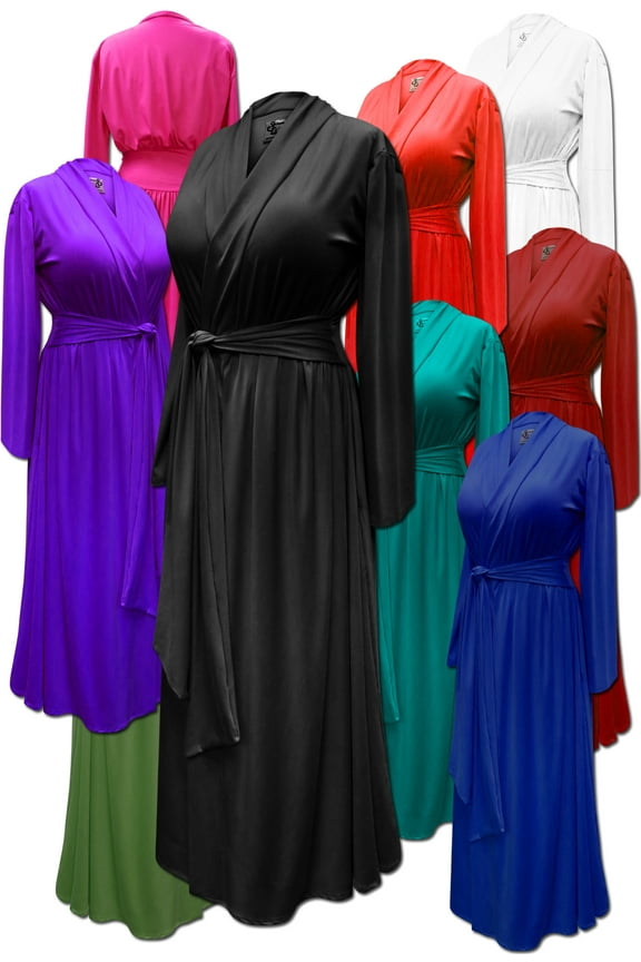 Plus Size 5x Women Kimono Robes Long Black Cotton Bathrobe Lightweight Ultra Soft Sleepwear