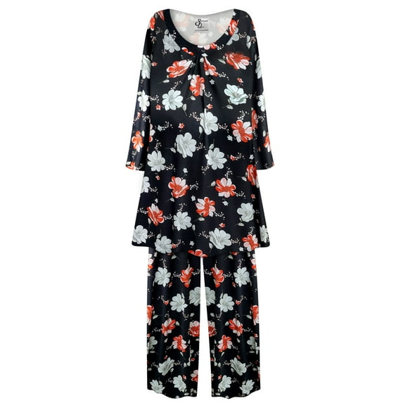 Plus Size 8x Nightgowns for Women Sleepshirt Long Sleeve Pajama Soft Sleep Dress Night Bloom Print Loungewear