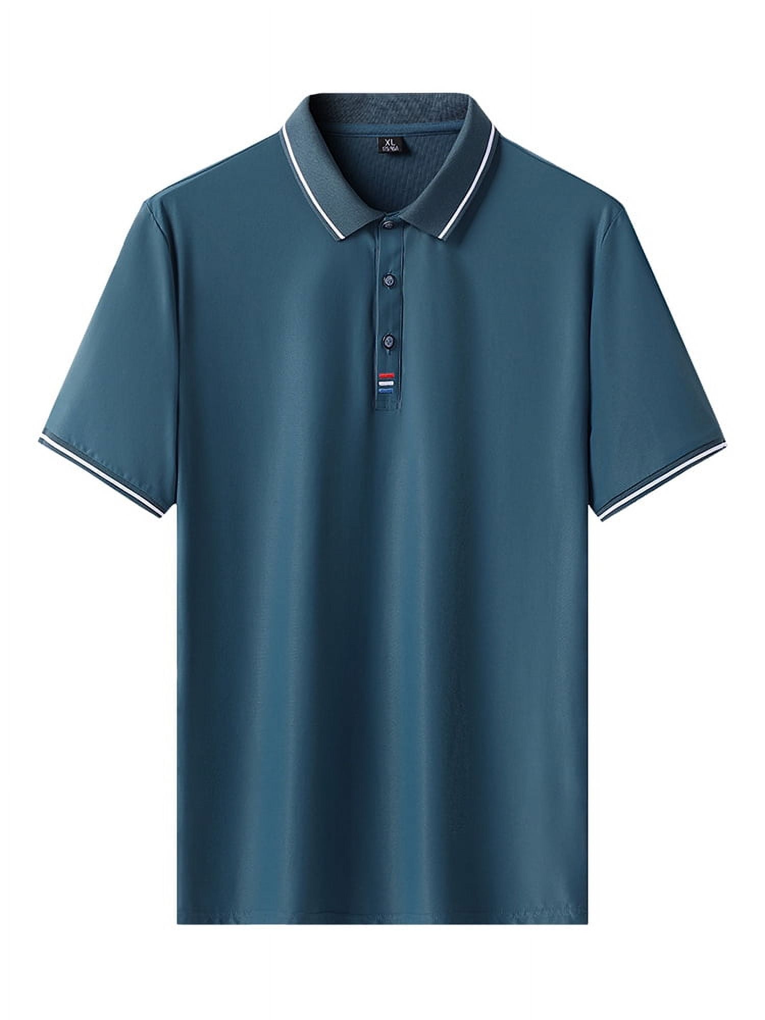 Plus Size 8xl 7xl Men‘s Polo Shirts Summer Ice Silk Shortsleeved Tee