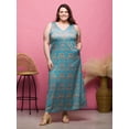 thumbnail image 1 of Plus Size Abstract Sleeveless Pocket Maxi Dress, 1 of 3