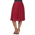 thumbnail image 1 of Plus Size Accordion Pleated A Line Midi Skirt, 1 of 9