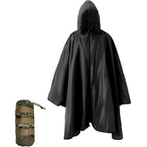 Plus Size Adult Rain Poncho with Hood and Zipper, Poncho Para Lluvia, Tactical Ponchos Adult For Camping, Hiking