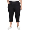 thumbnail image 1 of Alfred Dunner Womens Plus-Size Denim Fringe Capri Pant, 1 of 4